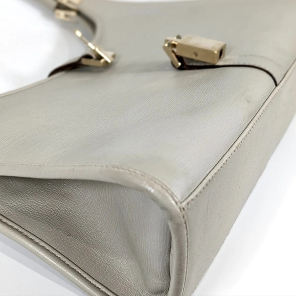 GUCCI Gray Jackie Hand Bag with Piston Lock Accent! - Picture 11 of 15